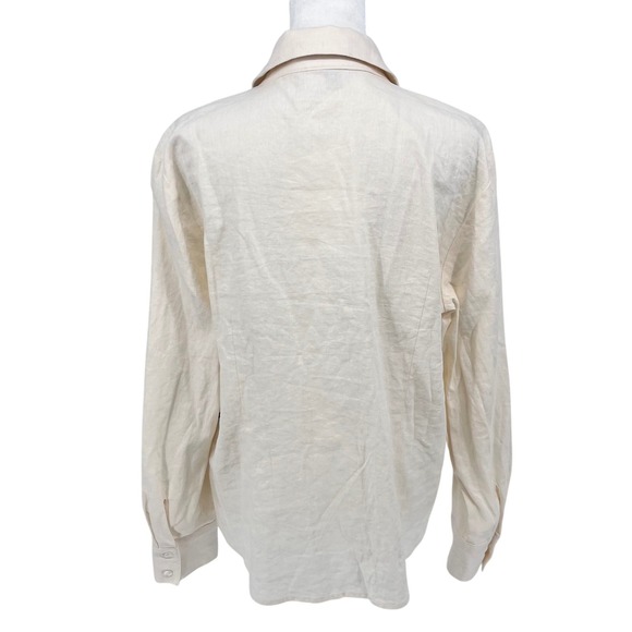 Sofia Jeans Linen Blend Tie Front Shirt Shorts Set Ivory LARGE Resortwear Coast - Picture 3 of 16